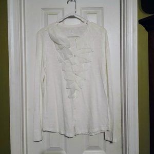 COPY - Ann Taylor LOFT ruffle collar T-shirt